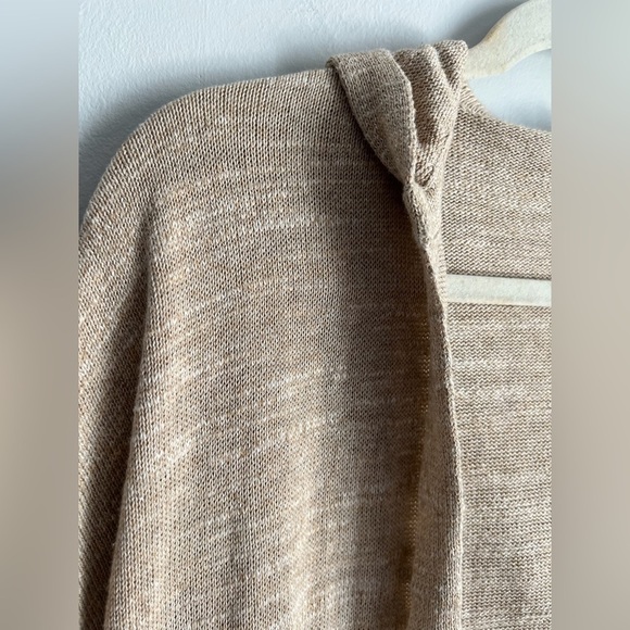 246 Eileen Fisher Organic Cotton Knit Open Front Hooded Cardigan Size S/M - Picture 6 of 17